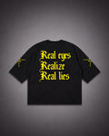 "REAL LIARS" TEE BLACK