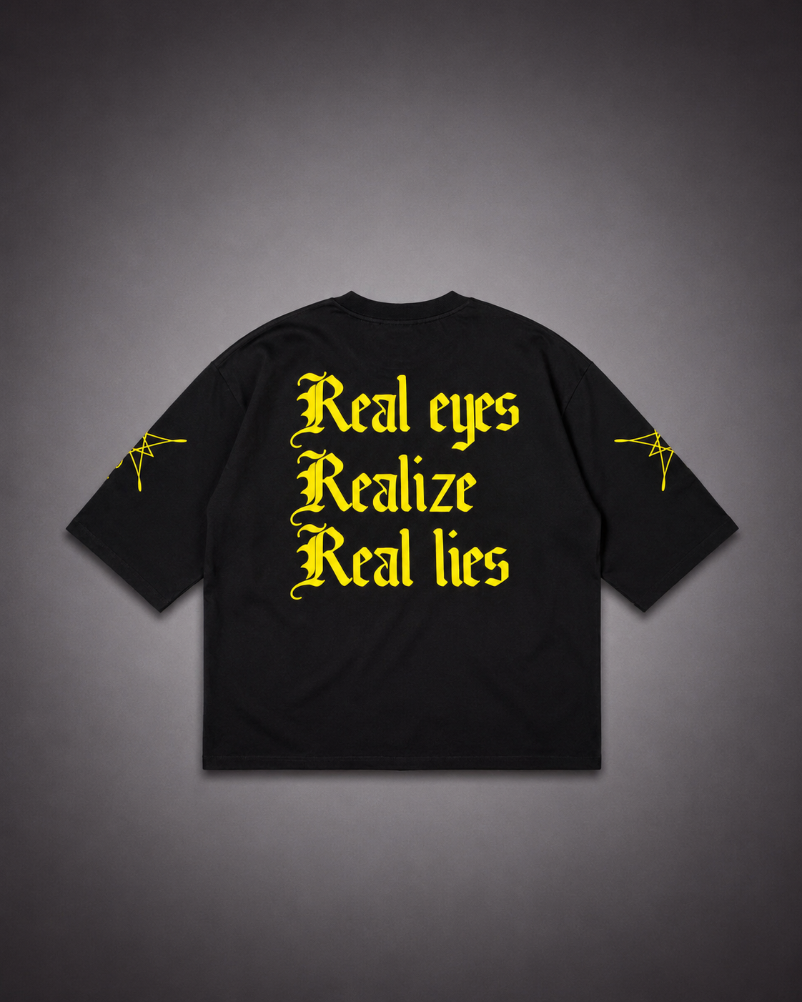 "REAL LIARS" TEE BLACK