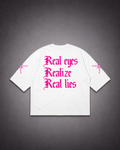 "REAL LIARS" TEE PINK