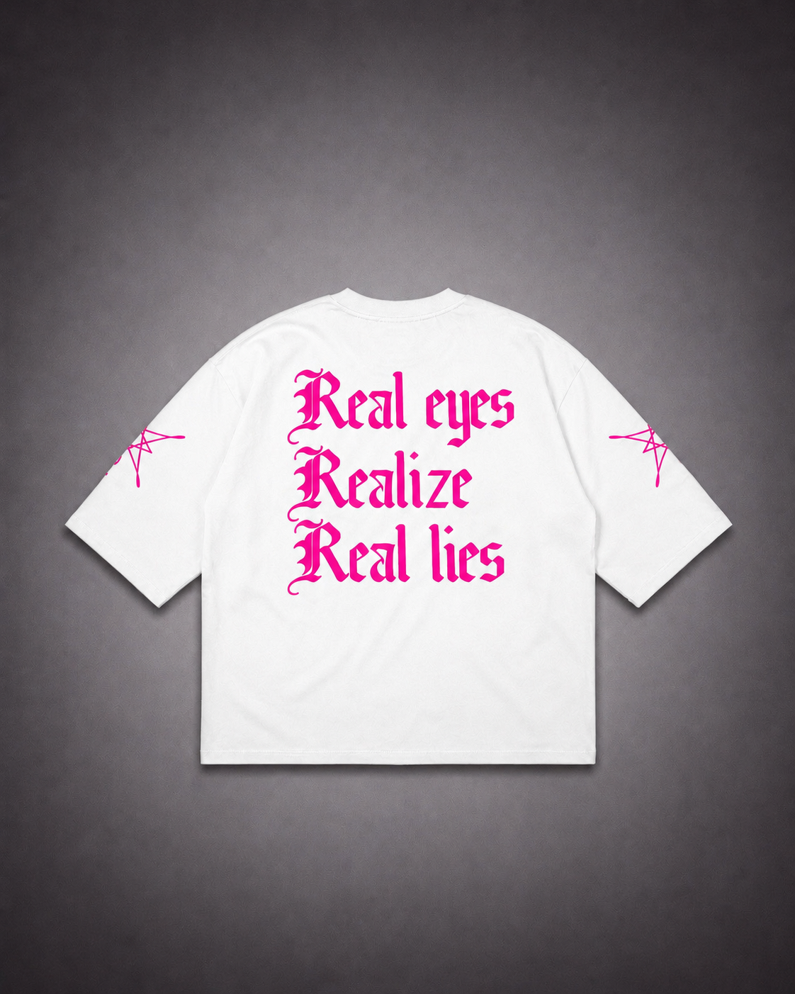 "REAL LIARS" TEE PINK